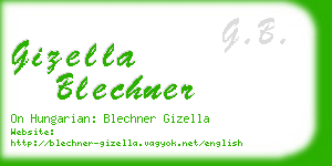 gizella blechner business card